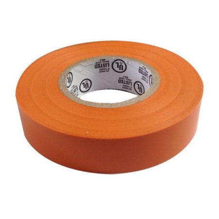 Tape It Orange PVC Electrical Tape - 3/4" Wide x 66' Long - 10 pc Pack ETAPE0.75-1-ORANGE